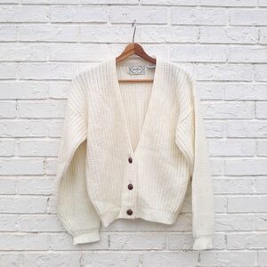 Vintage Nuggets Chunky Granny Cardigan Wood Buttons